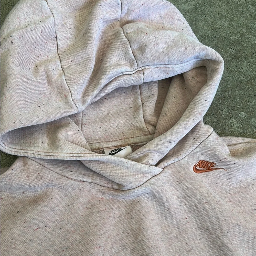 Nike Salmon Pink Speckle Hoodie Boys L